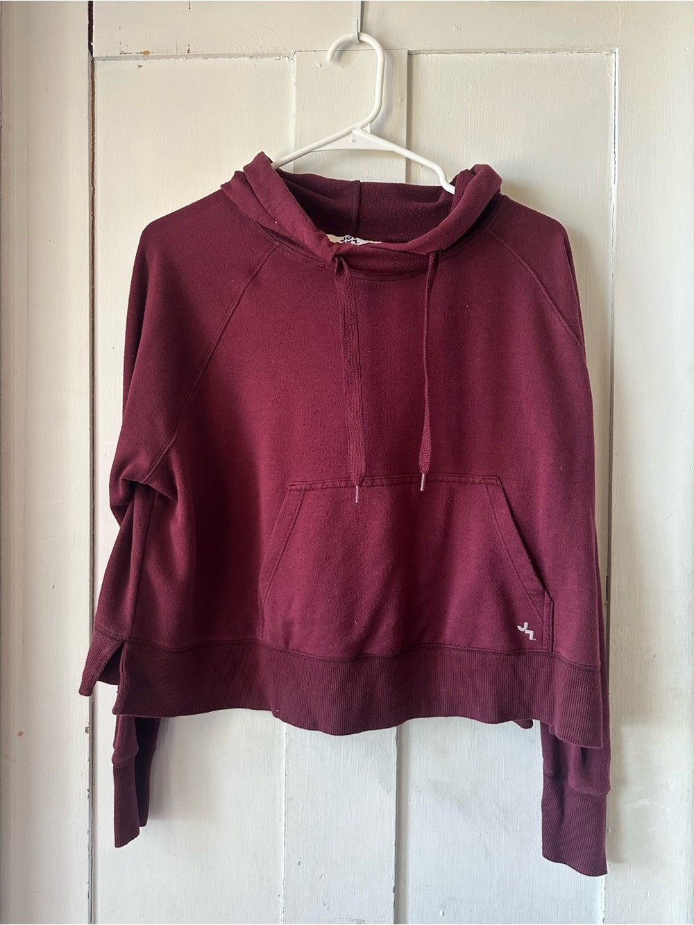 JoyLab Maroon Cropped Hoodie